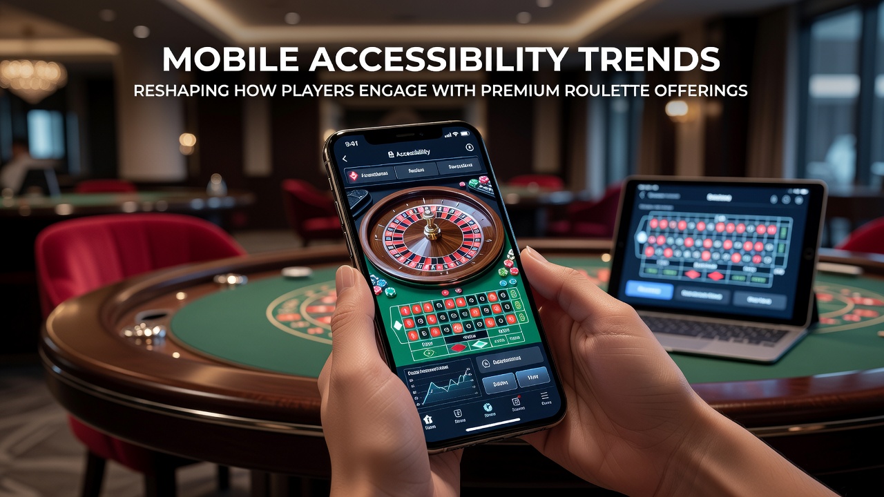 Detailansicht einer mobilen Roulette-App mit Sprachsteuerung und kontrastreicher Benutzeroberfläche