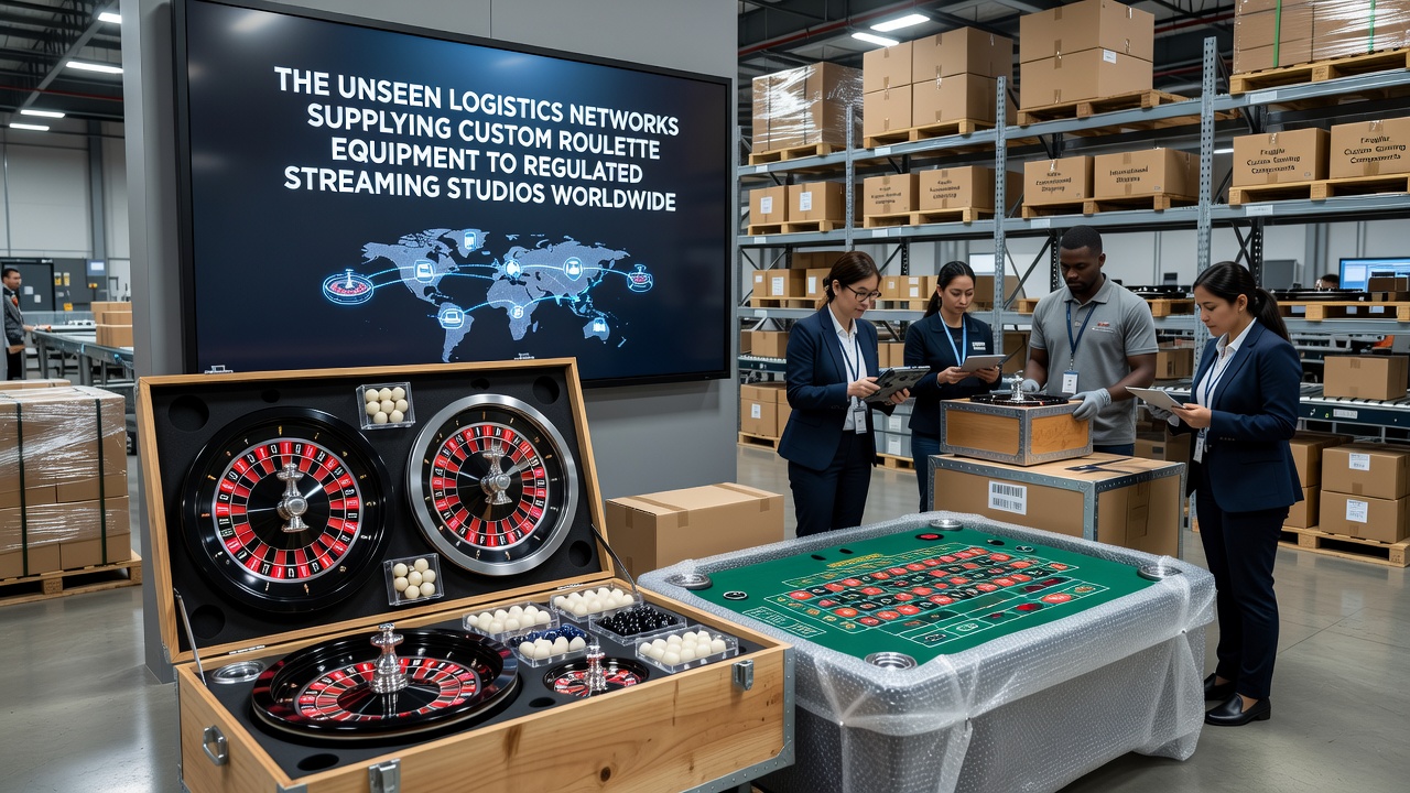Logistiknetzwerke transportieren maßgefertigte Roulette-Räder zu Streaming-Studios